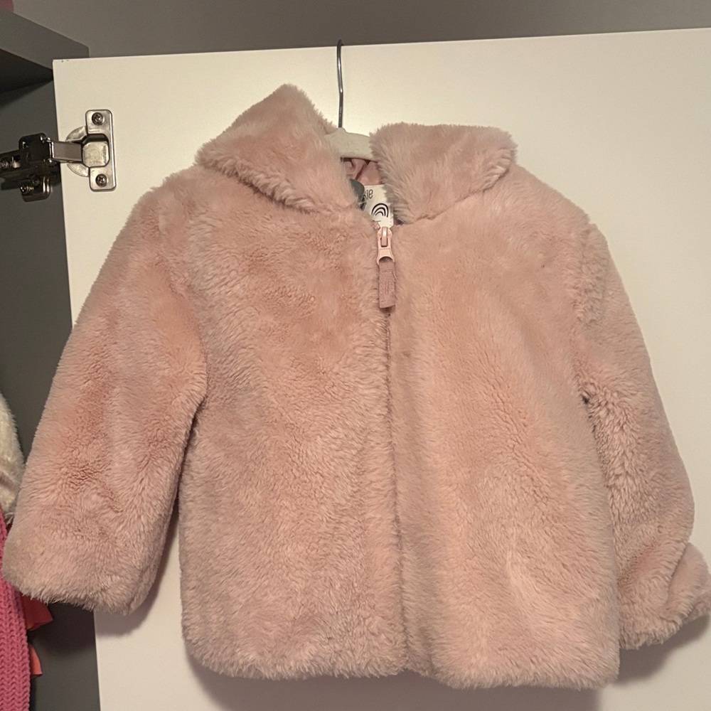 Cozy Pink Faux Fur Kids Jacket